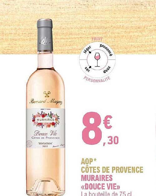 aop côtes de provence muraires «douce vie»