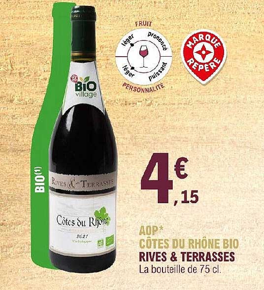 aop côtes du rhône bio rives & terrasses