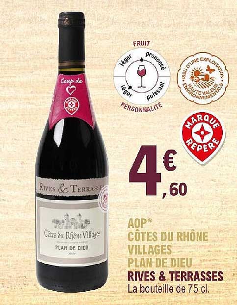 aop côtes du rhône villages plan de dieu rives & terrasses