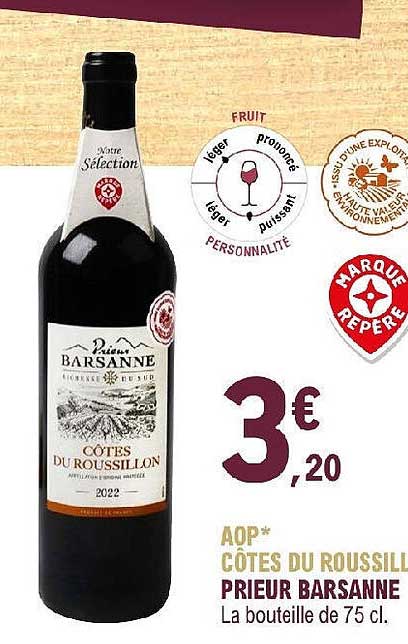 aop côtes du roussillon prieur barsanne