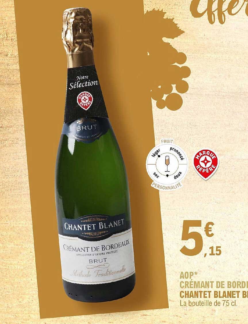 aop crémant de bordeaux chantet blanet brut