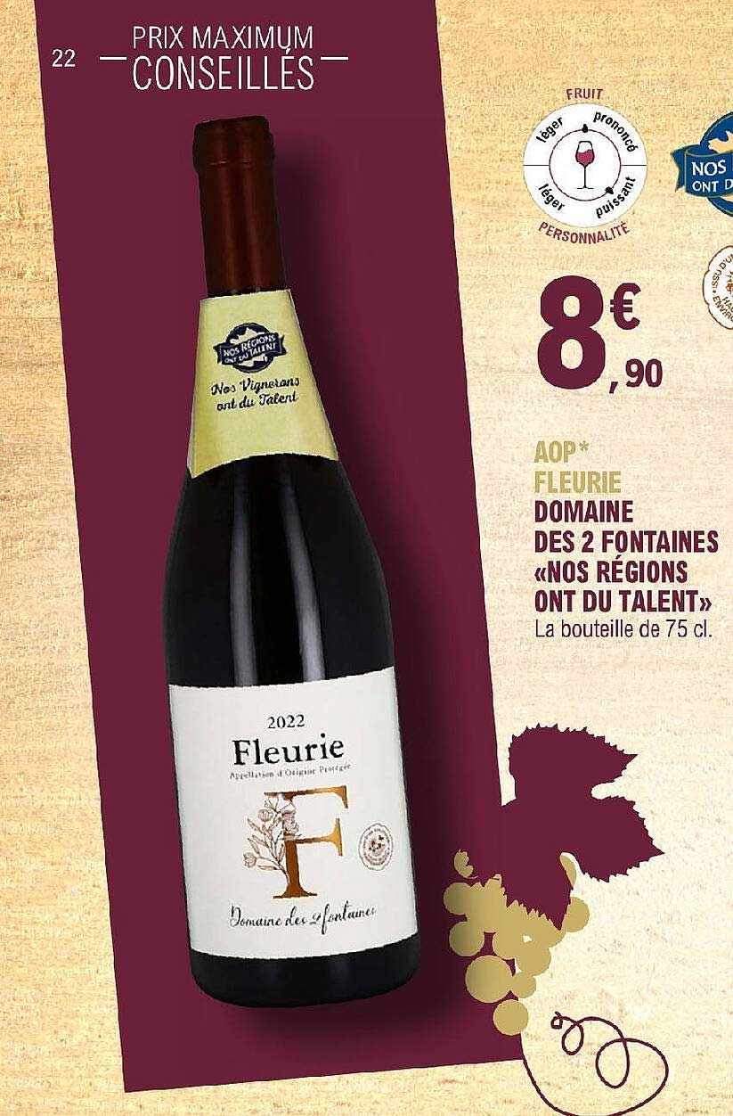 aop fleurie domaine des 2 fontaines «nos régions ont du talent»