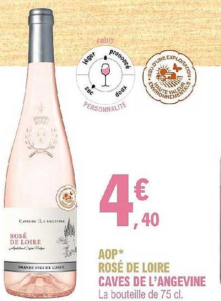 aop rosé de loire caves de l'angevine