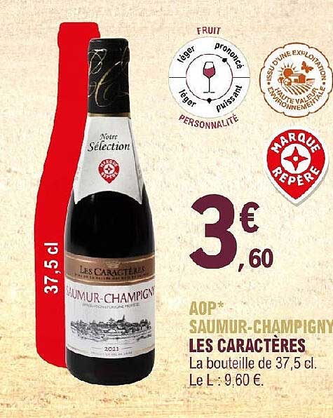 aop saumur-champigny les caractères