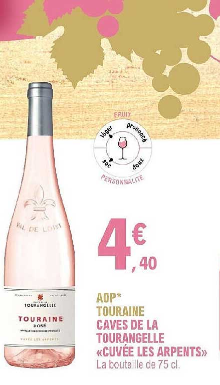 aop touraine caves de la tourangelle «cuvée les arpents»