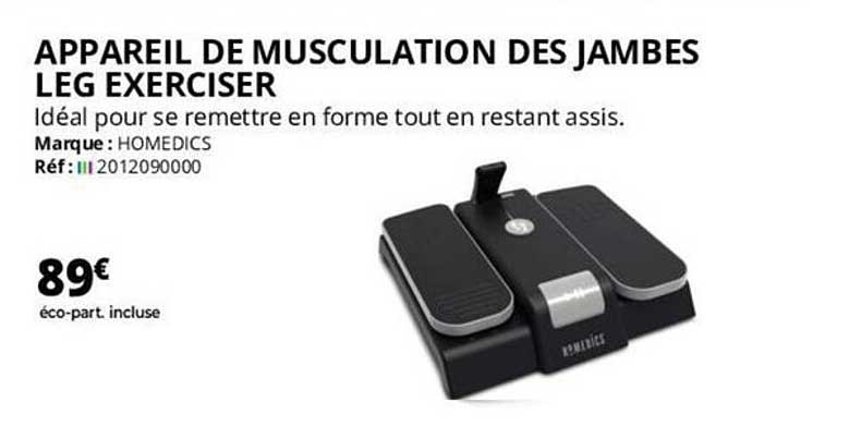 appareil de musculation des jambes leg exerciser homedics