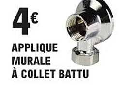 applique murale à collet battu
