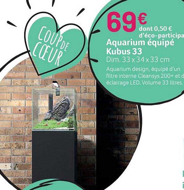 aquarium équipé kubus 33