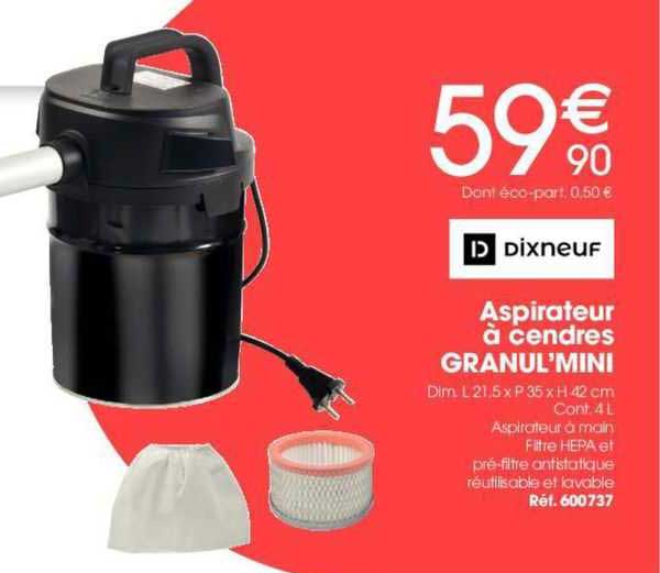 aspirateur à cendres granul'mini