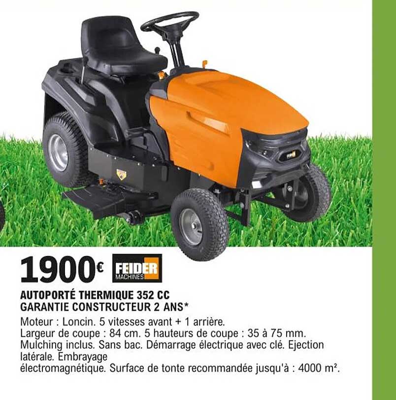 autoporté thermique 352 cc feider machines