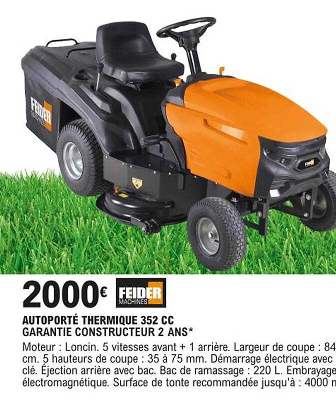 autoporté thermique 352 cc feider machines