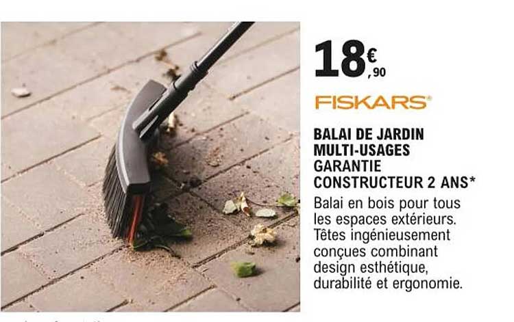 balai de jardin multi-usages fiskars