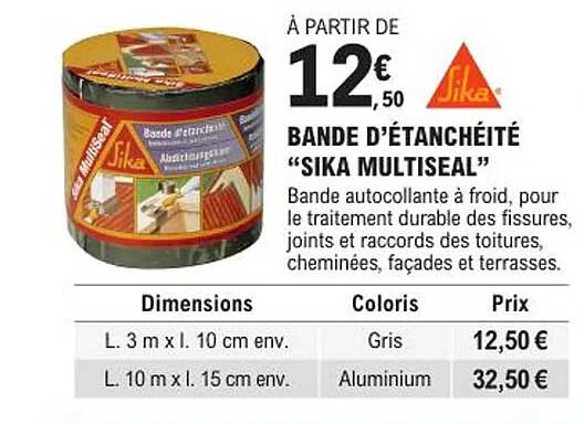 bande d'étanchéité "sika multiseal"