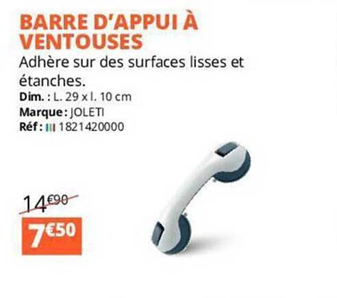 barre d'appui à ventouses