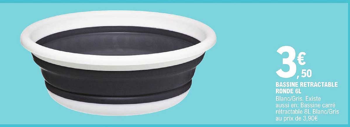 Bassine Rétractable Ronde 6l