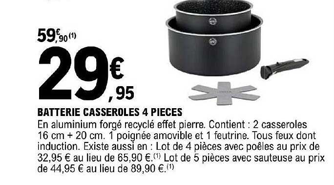 Batterie Casseroles 4 Pièces