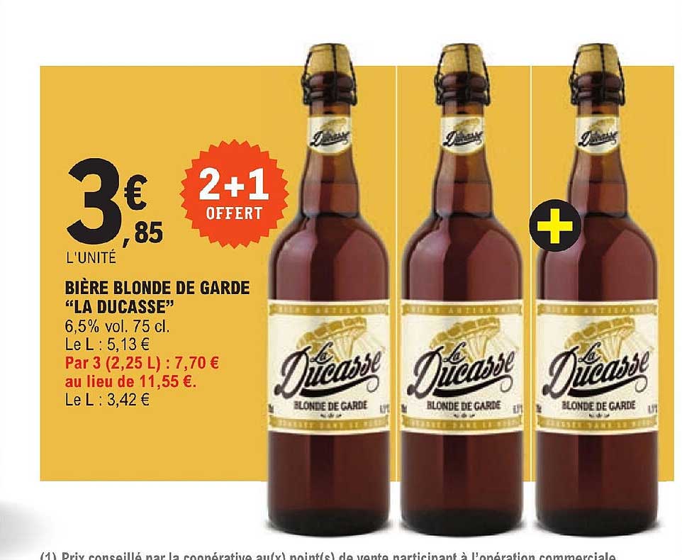 bière blodne de garde "la ducasse"