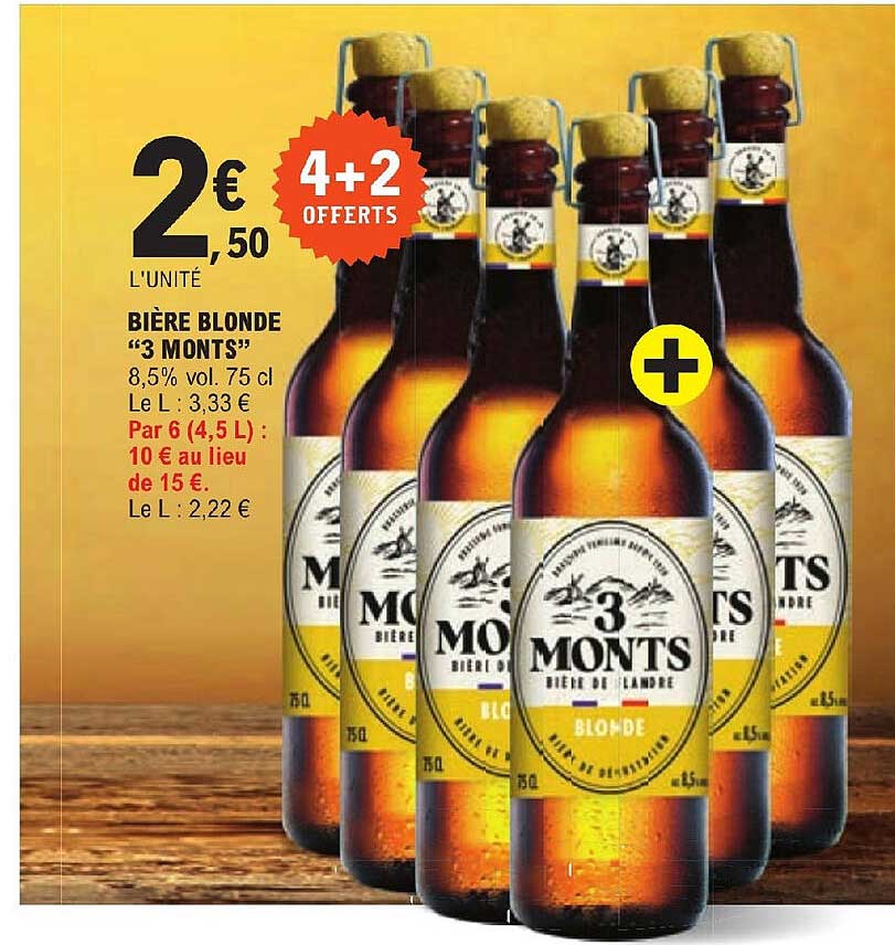 bière blonde "3 monts"