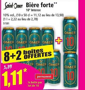 bière forte 10° intense saint-omer