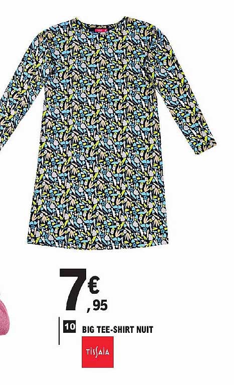 big tee-shirt nuit tissaia
