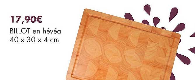 billot en hévéa