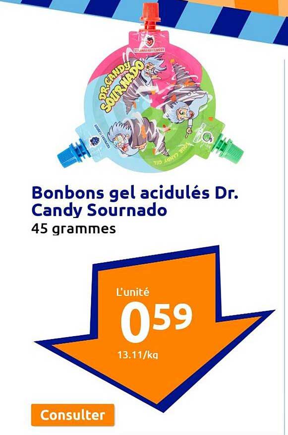 bonbons gel acidulés dr. candy sournado