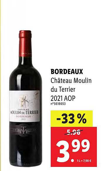 bordeaux château moulin du terrier 2021 aop