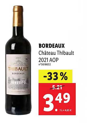 bordeaux château thibault 2021 aop