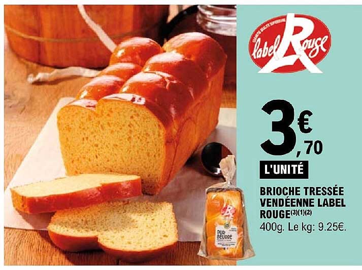 Brioche Tressée Vendéenne Label Rouge