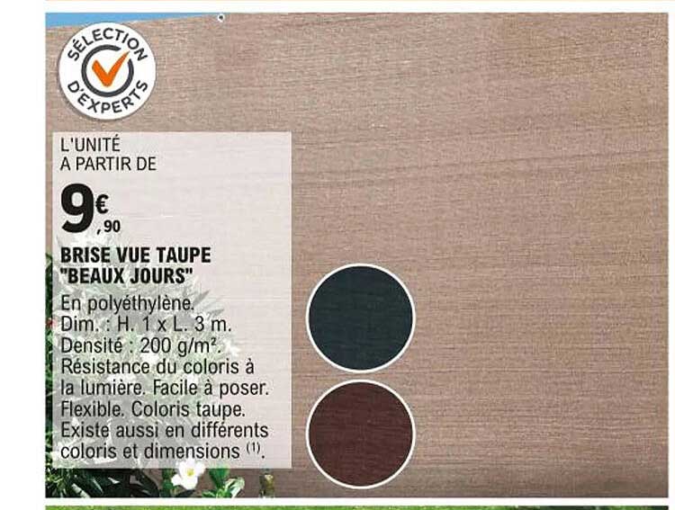 brise vue taupe "beaux jours"