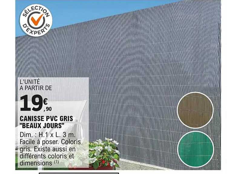 canisse pvc gris "beaux jours"