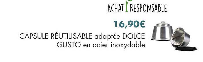 capsule réutilisable dolce gusto  en acier inoxydable