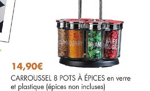 carroussel 8 pots à épices