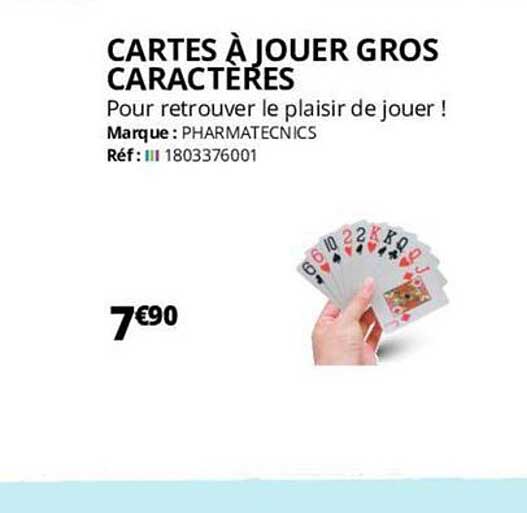 cartes à jouer gros caractères