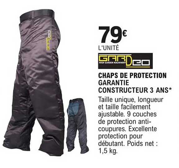 chaps de protection