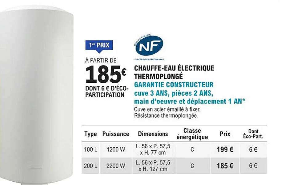 chauffe-eau électrique thermoplongé