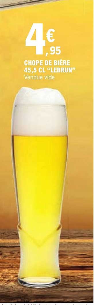 chope de bière 45,5cl "lebrun"