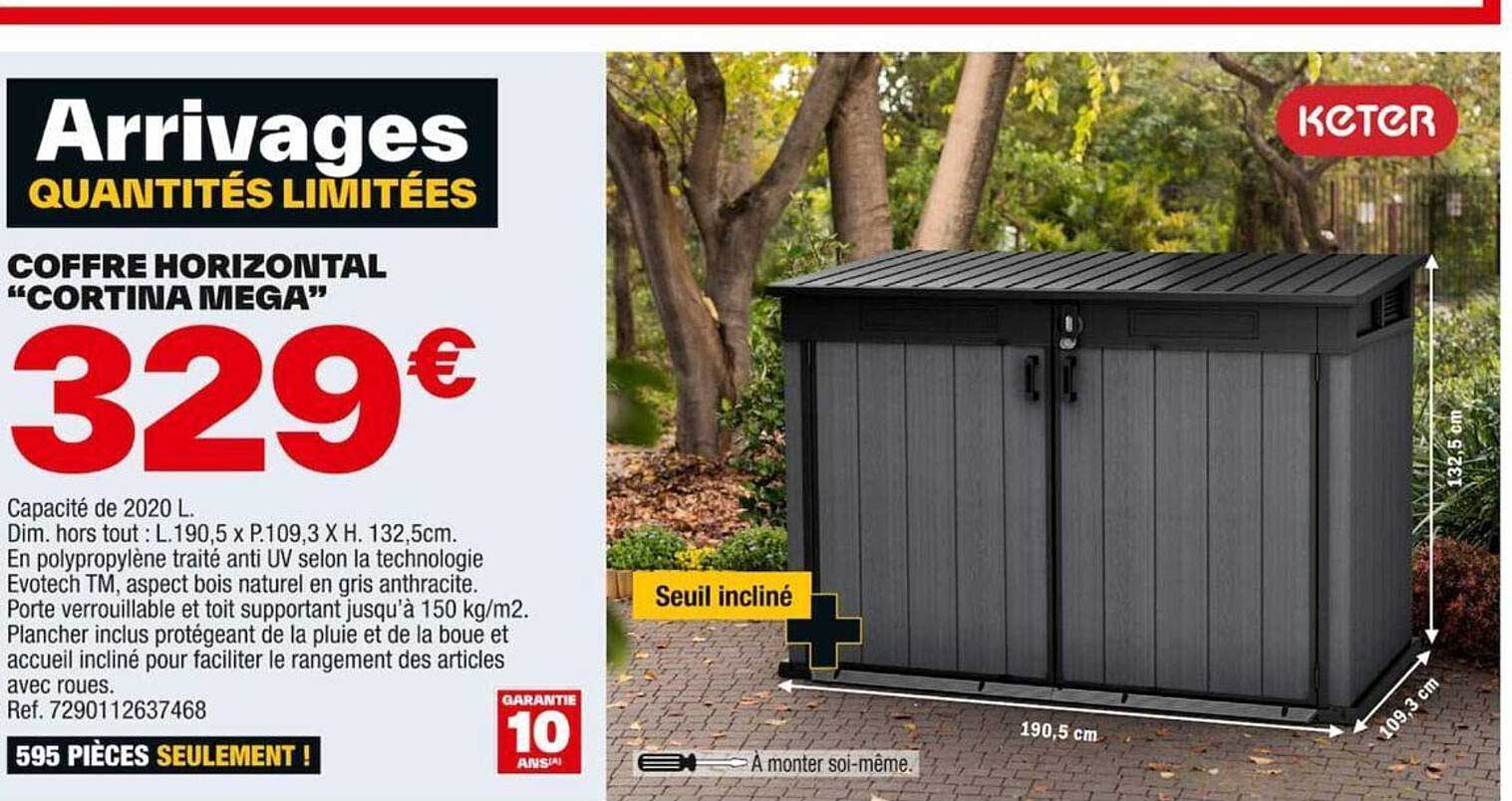 Coffre Horizontal "cortina Mega"