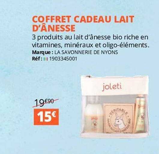 coffret cadeau lait d'ânesse joleti