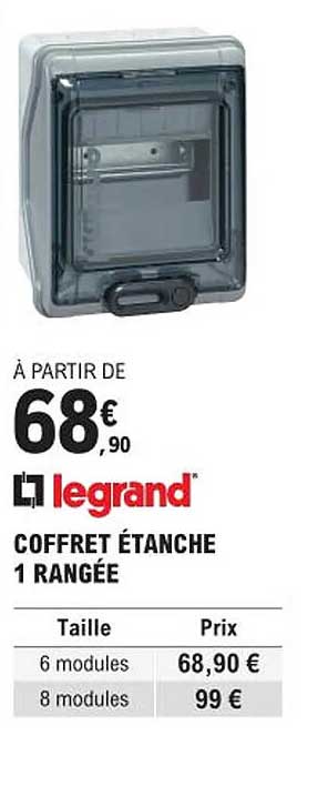 coffret étanche 1 rangée legrand