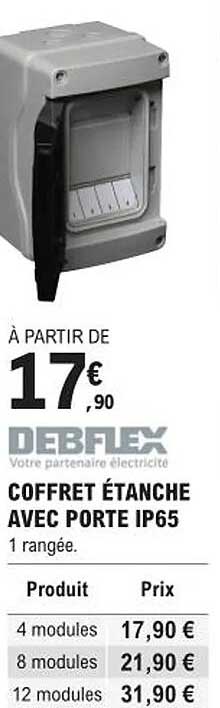coffret étanche avec porte ip65 debflex