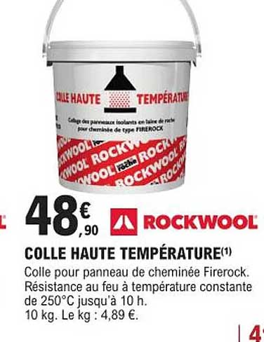 colle haute température rockwool