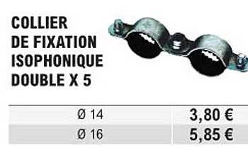 Collier De Fixation Isophonique Double X5