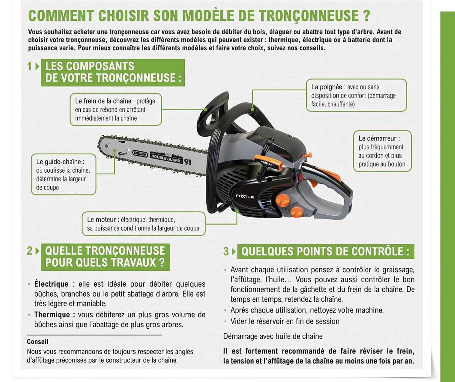 comment choisir son modèle de tronçonneuse ?