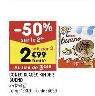 Cônes Glacés Kinder Bueno