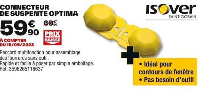 connecteur de suspente optima isover