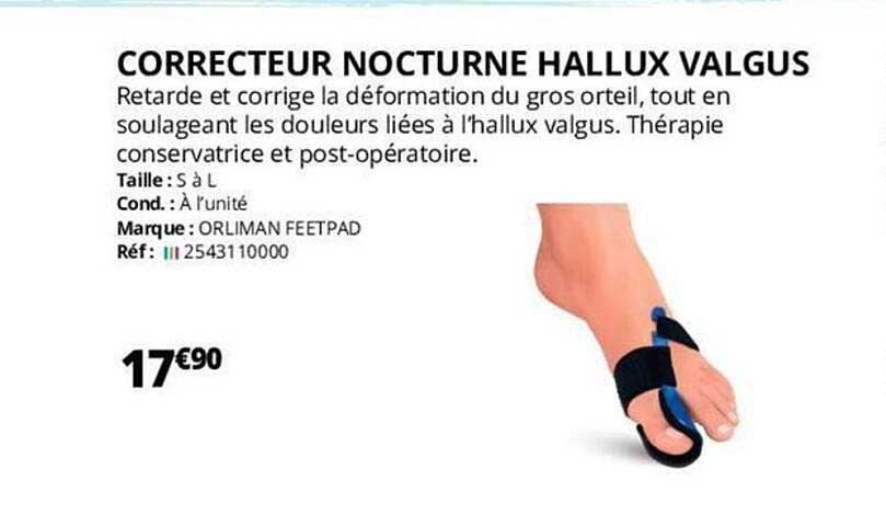 correcteur nocturne hallux valgus orliman feetpad