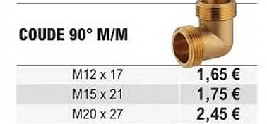 coude 90° m/m