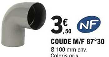 coude m/f 87° 30