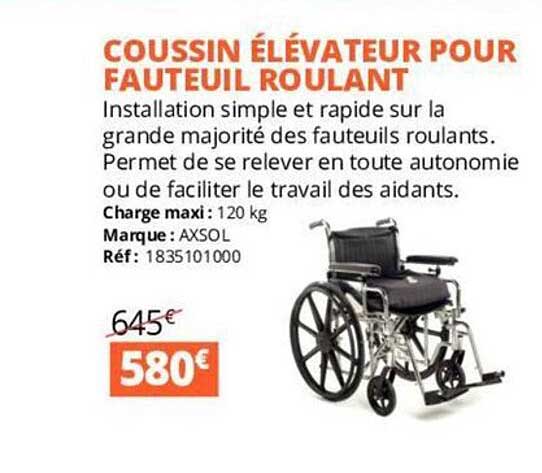 coussin élévateur pour fauteuil roulant